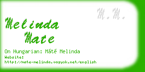 melinda mate business card