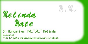 melinda mate business card